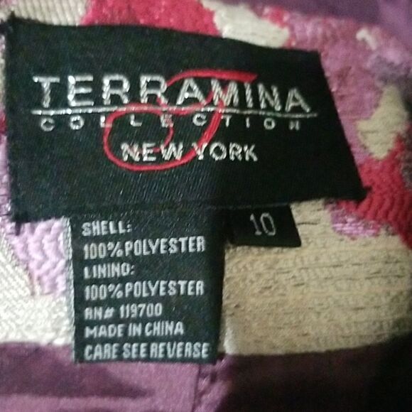 Terramina Purple Multicolored Blazer Sz 10 - Picture 7 of 7